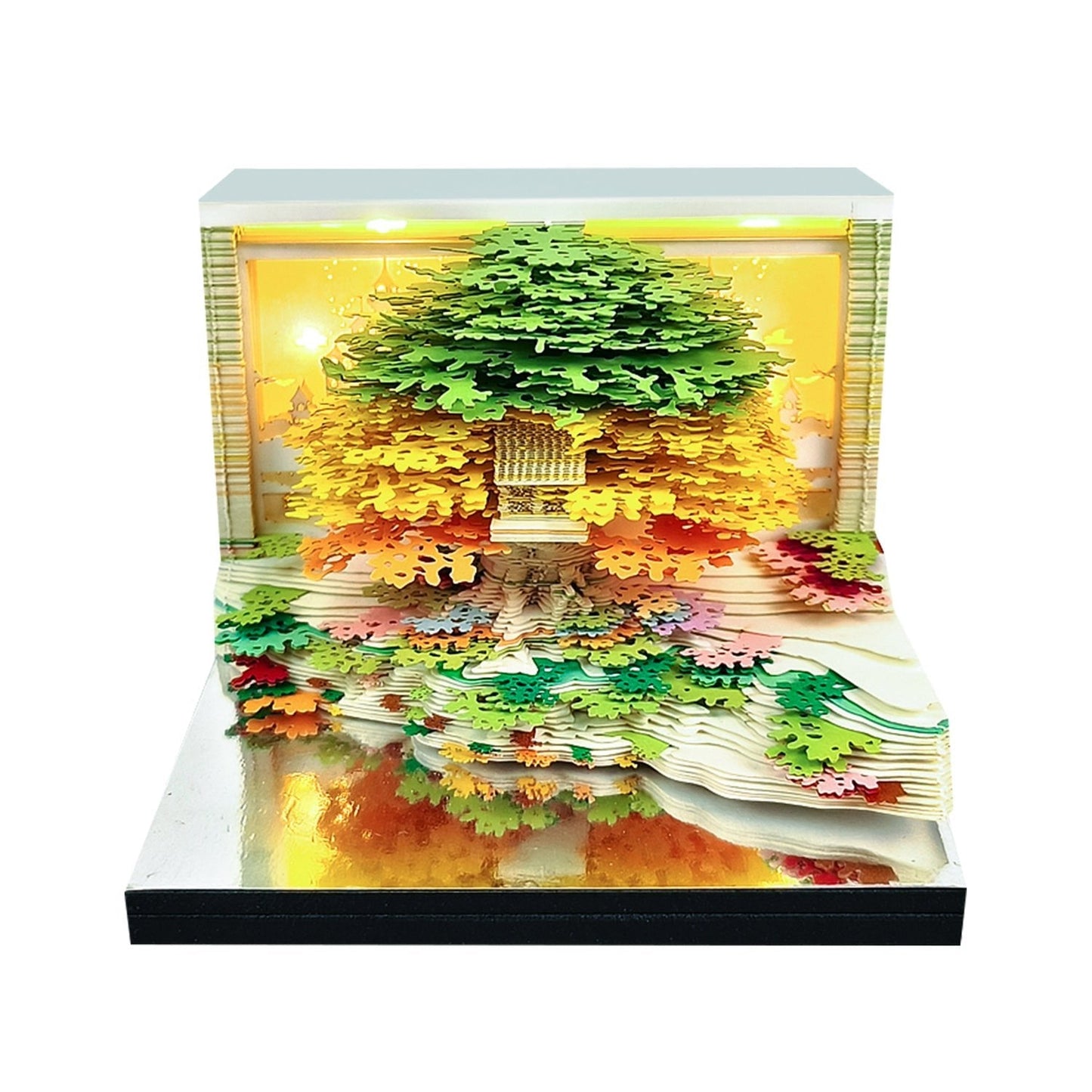 3D Calendar 2026 - Floral Tree Island