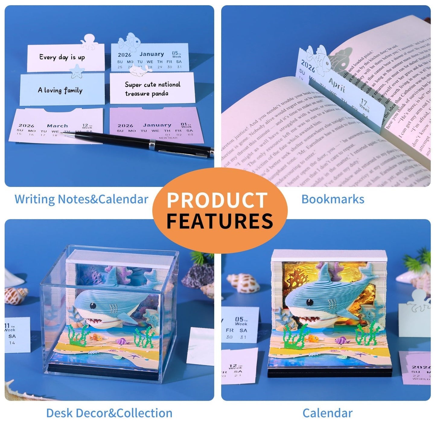 3D-Kalender 2026 – Schöner Meereshai