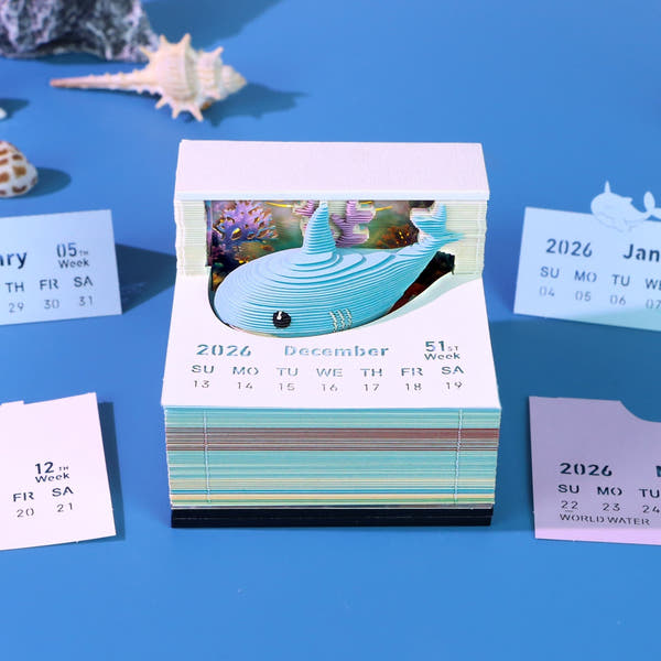 3D-Kalender 2026 – Schöner Meereshai