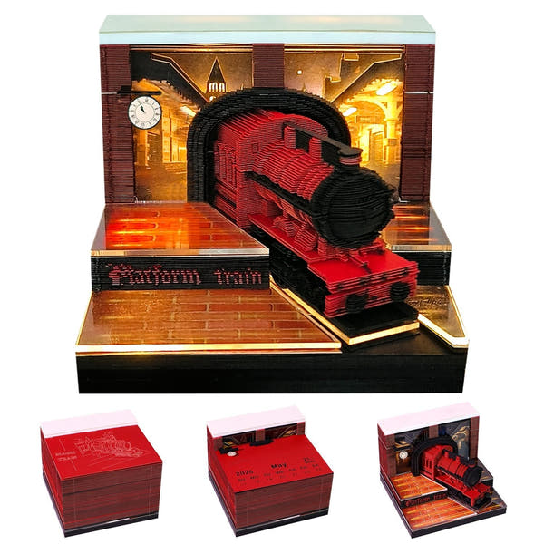 3D Calendar 2026 - Magic Platform Train