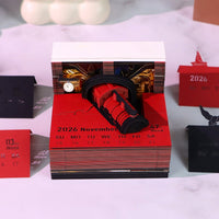 3D Calendar 2026 - Magic Platform Train