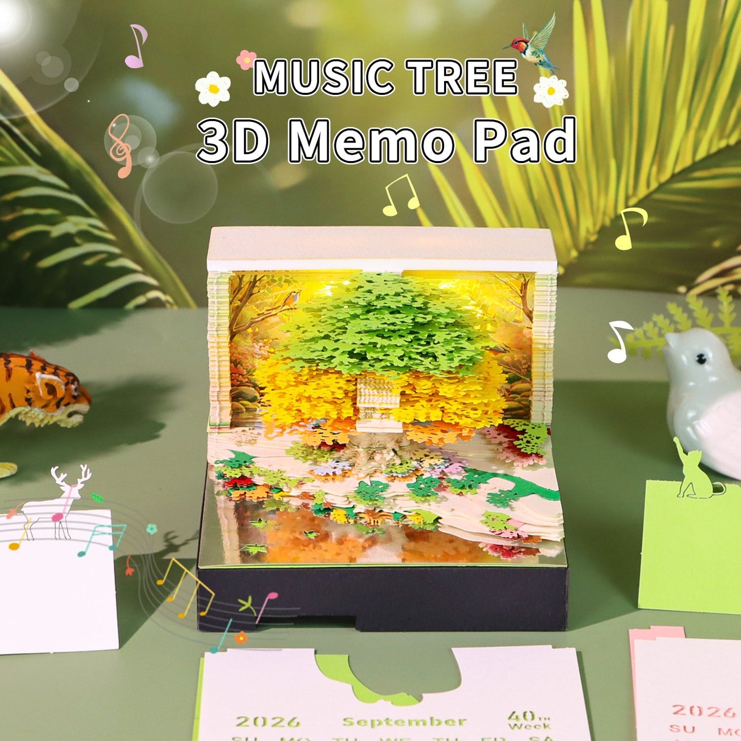 3D Calendar 2026 - Music Tree