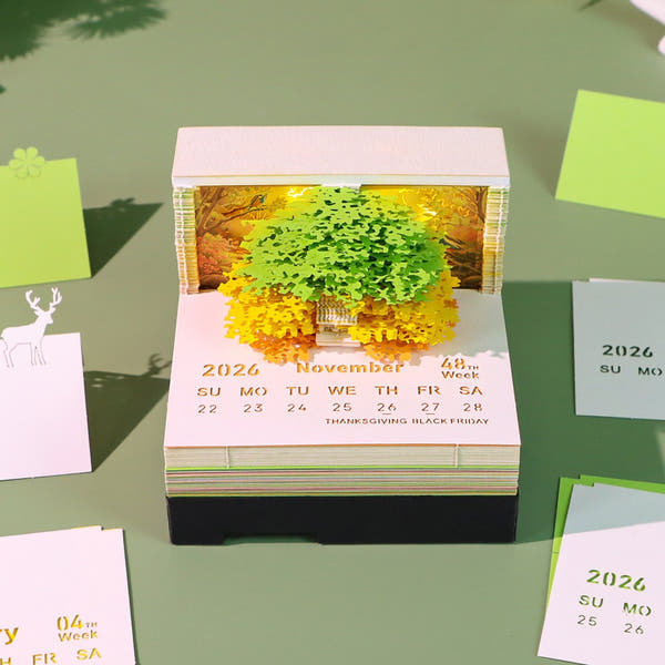 3D Calendar 2026 - Music Tree