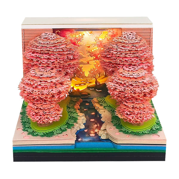 3D Calendar 2026 - Peach Blossom Forest