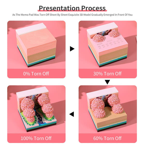 3D Calendar 2026 - Peach Blossom Forest