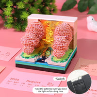 3D Calendar 2026 - Peach Blossom Forest