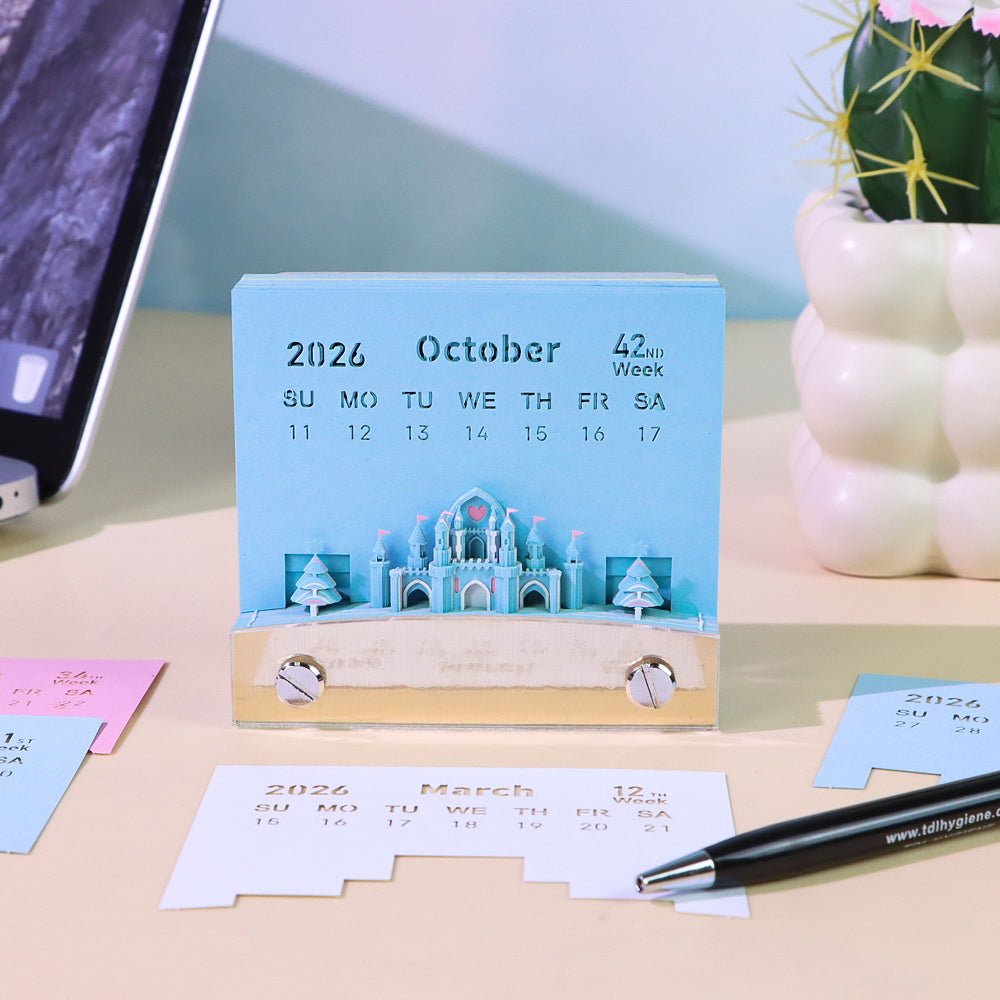 3D Calendar 2026 - Snowflake Ferris Wheel