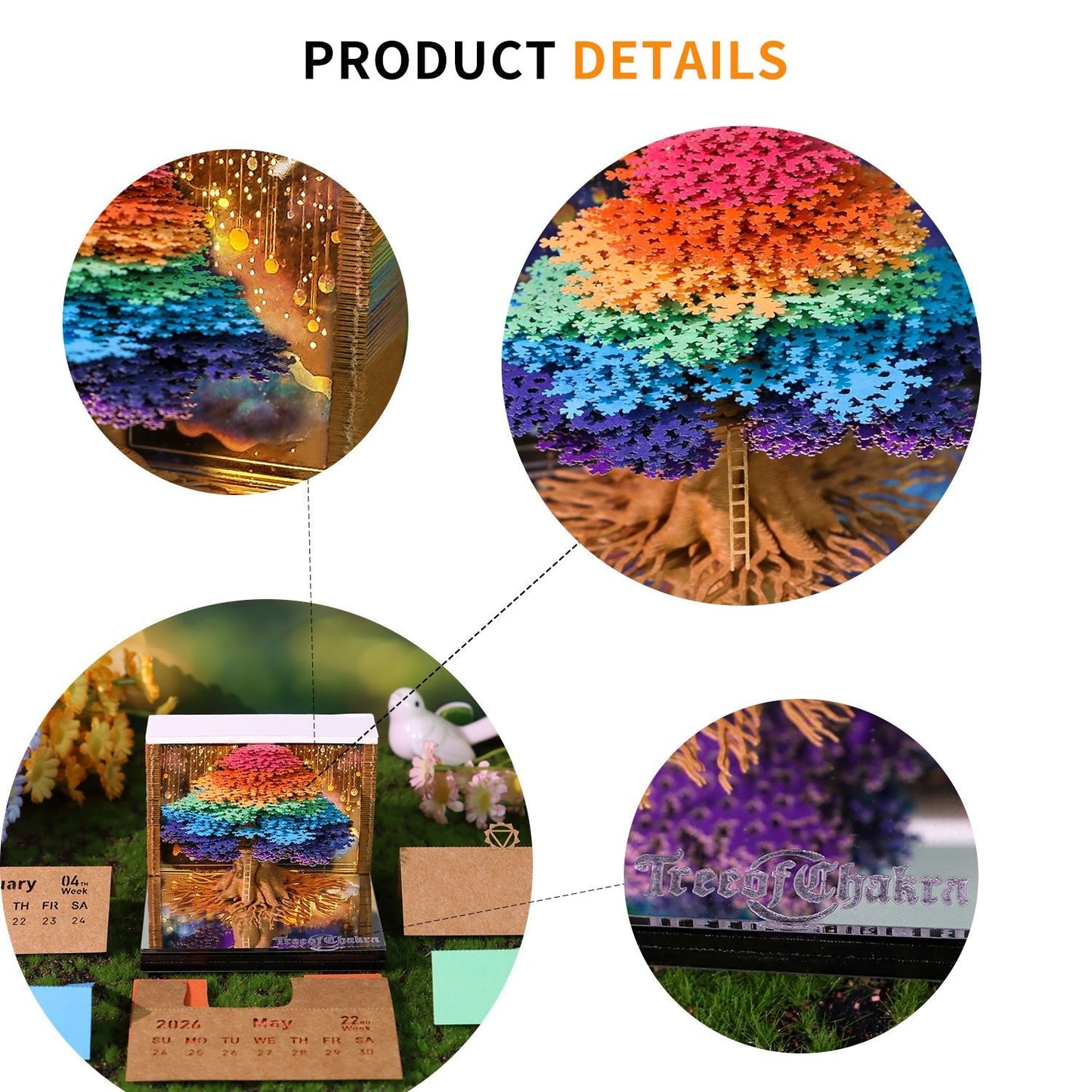 3D Calendar 2026 - Tree of Chakra