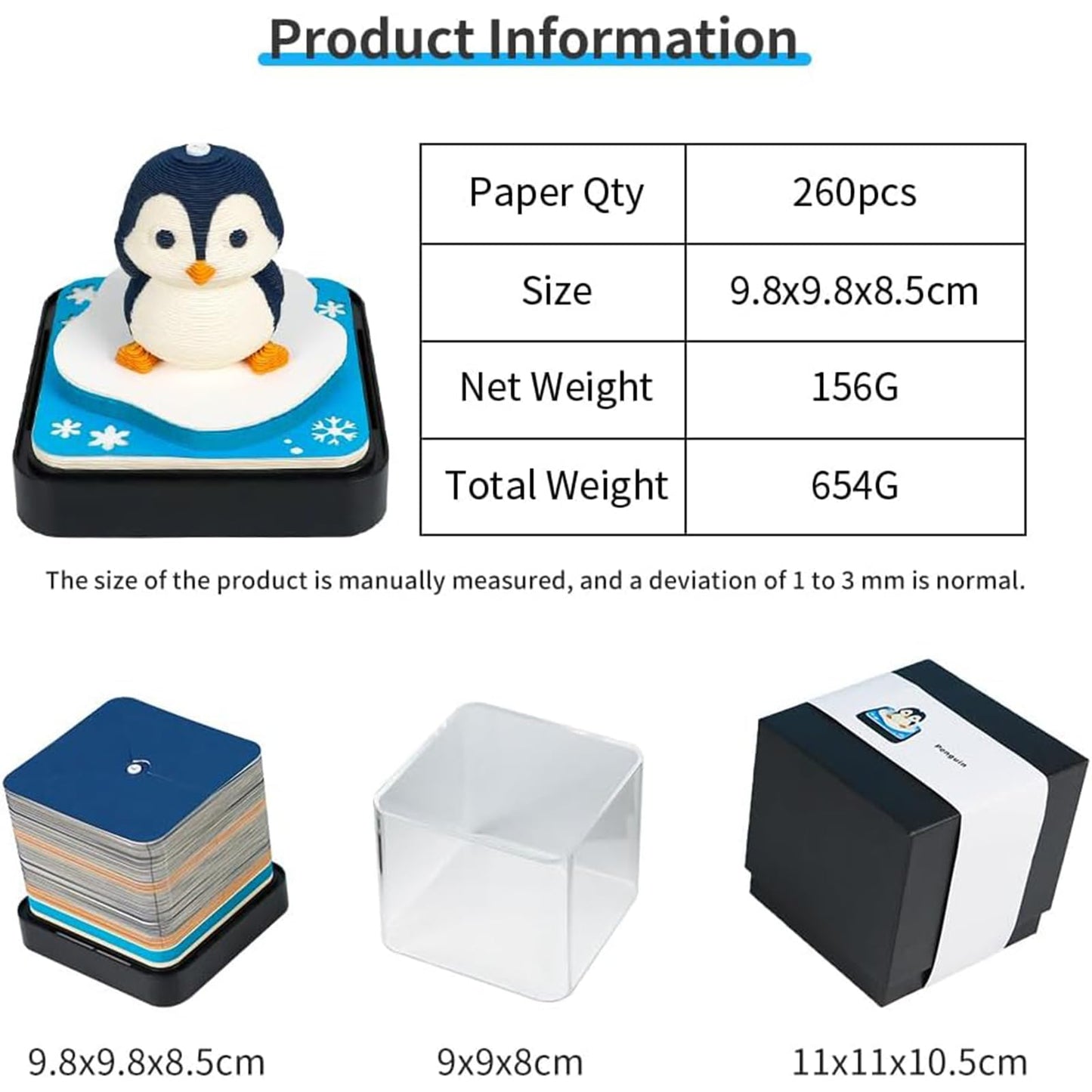 3D Calendar 2026 - Penguin