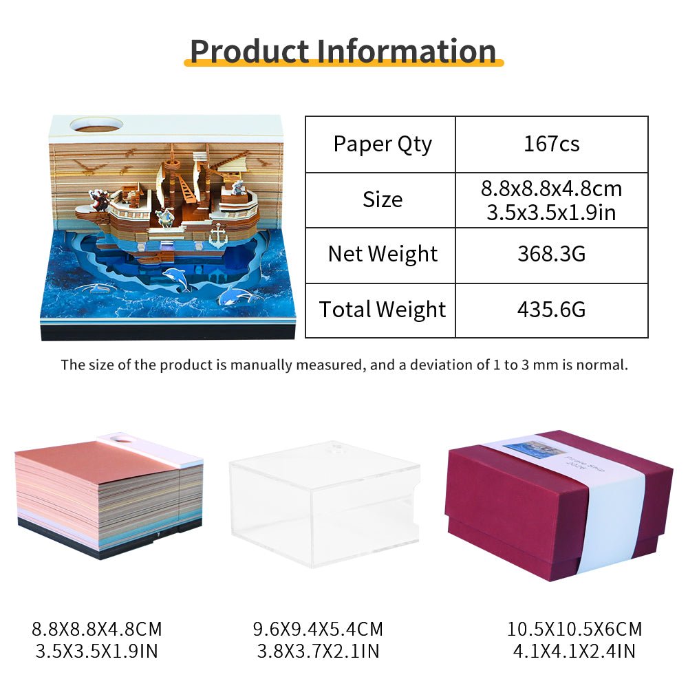 3D-Kalender 2026 - Piratenschiff