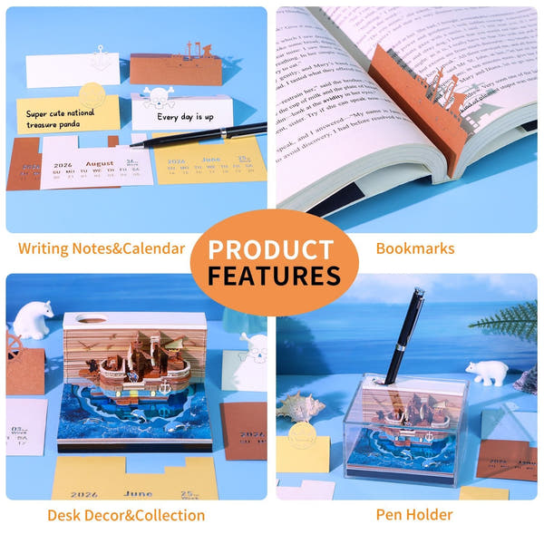 3D-Kalender 2026 - Piratenschiff