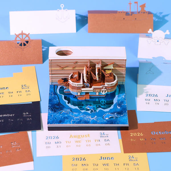 3D-Kalender 2026 - Piratenschiff