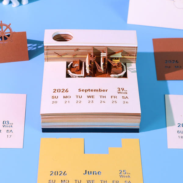 3D-Kalender 2026 - Piratenschiff