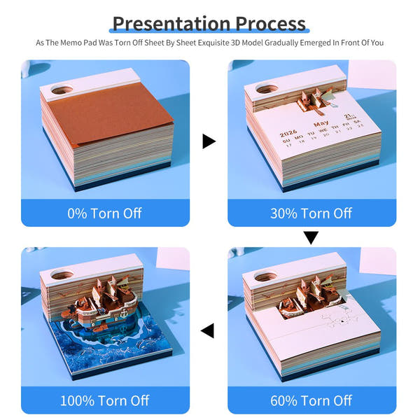 3D-Kalender 2026 - Piratenschiff