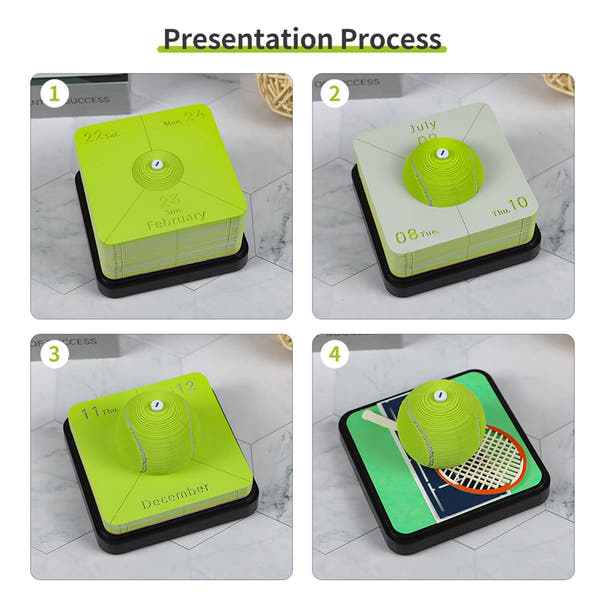 3D Calendar 2026 - Tennis