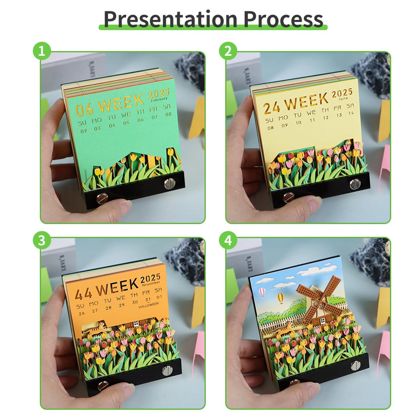 3D Calendar 2026 - Windmill