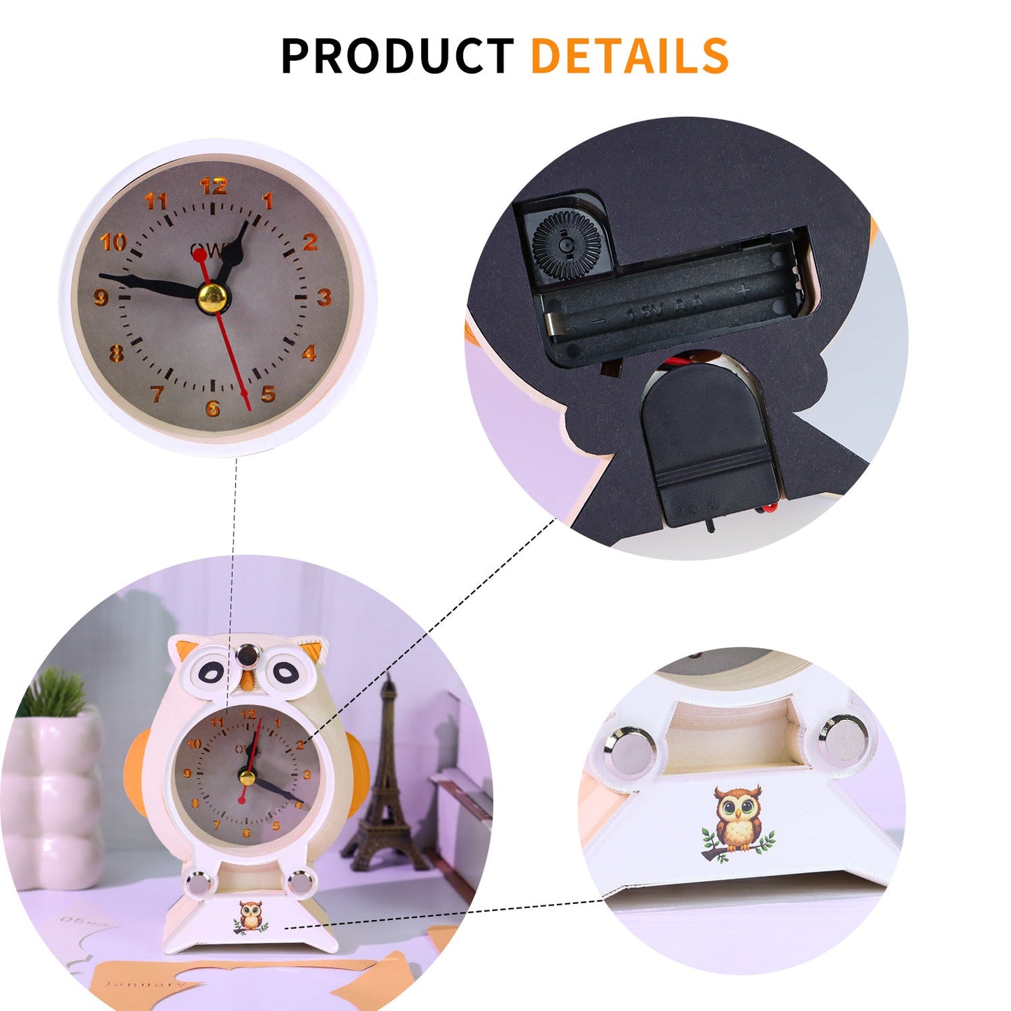 3D Calendar 2026 - Owl Clock