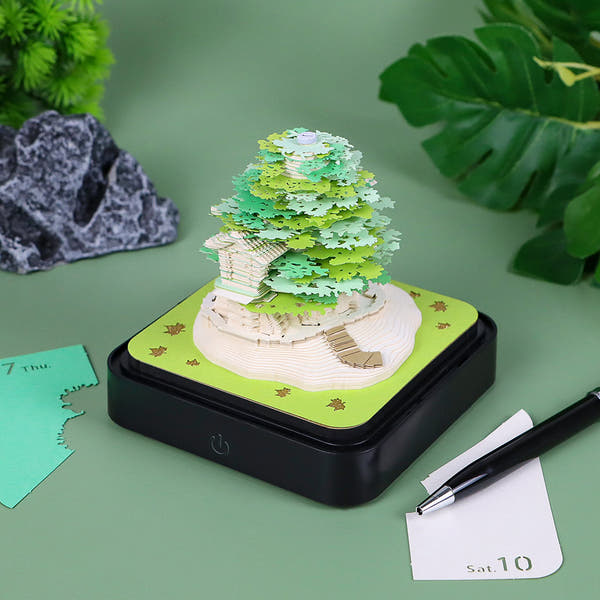 Green Tree (With Light & Calendar 2026)